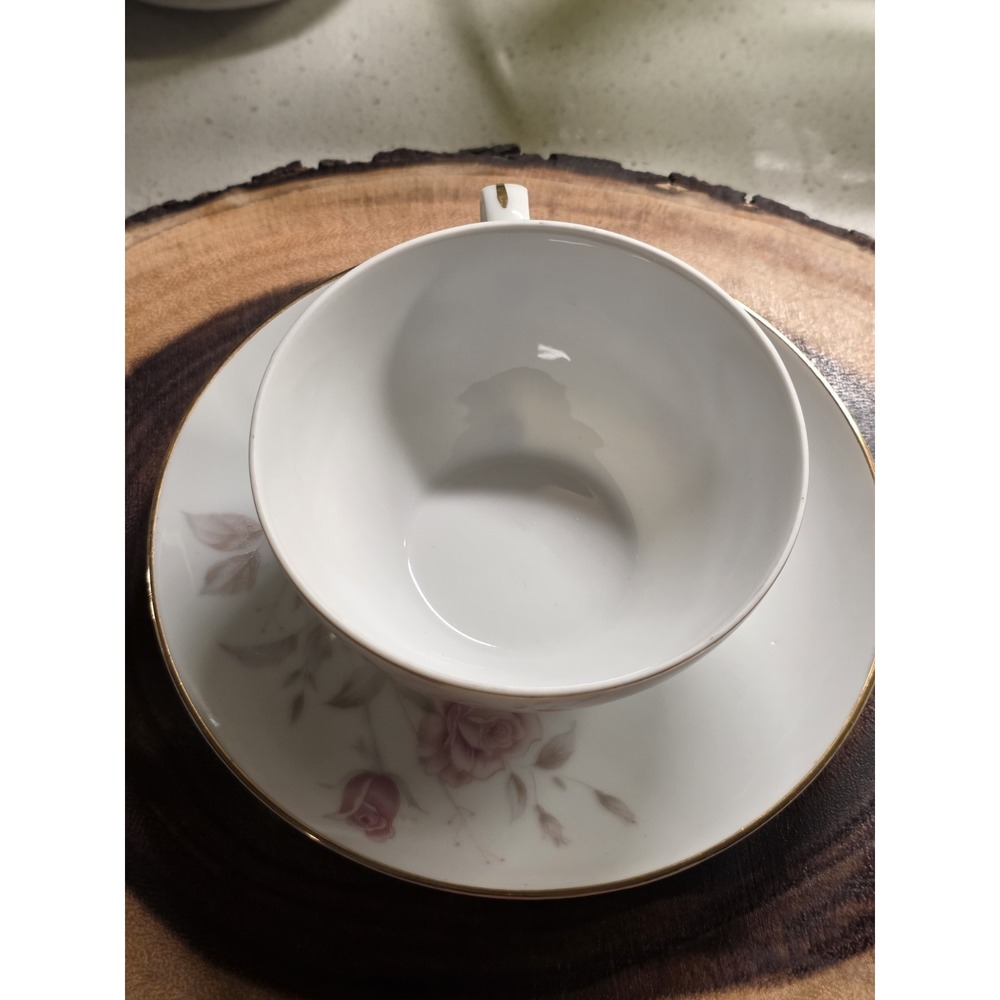 FINE CHINA OF JAPAN 8542 LAURA 2"h Flat Coffee Tea Cup And Saucer - Picture 8 of 13